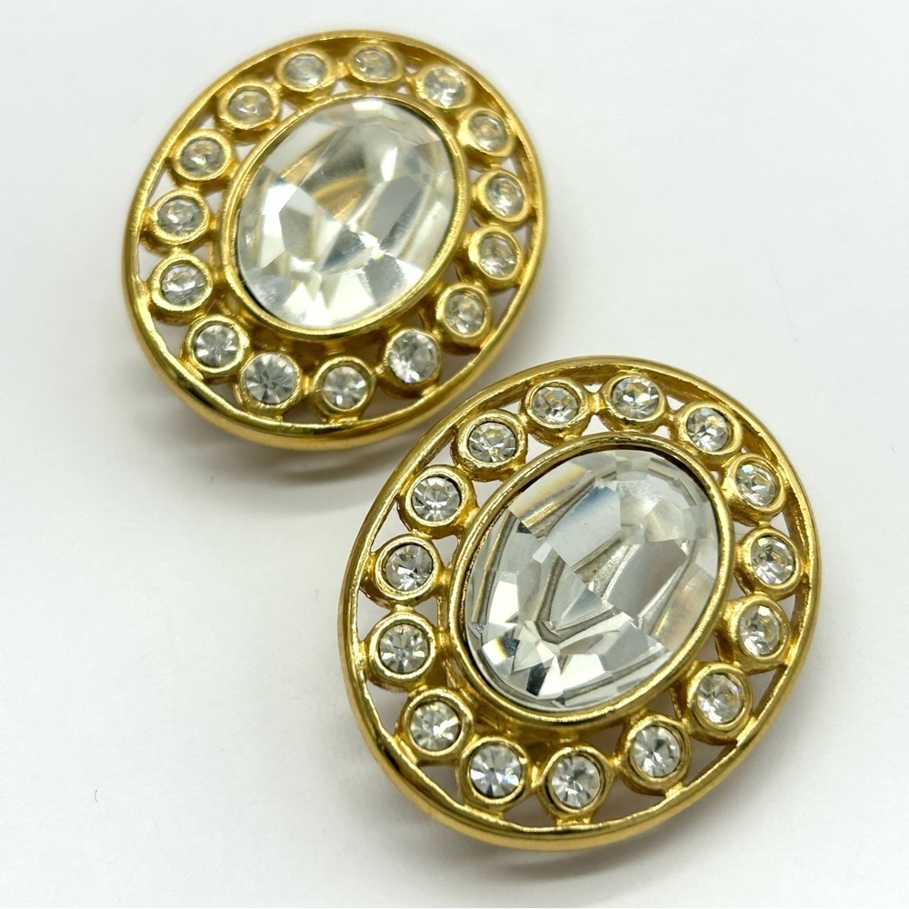 Givenchy Vintage Large Crystal Earrings